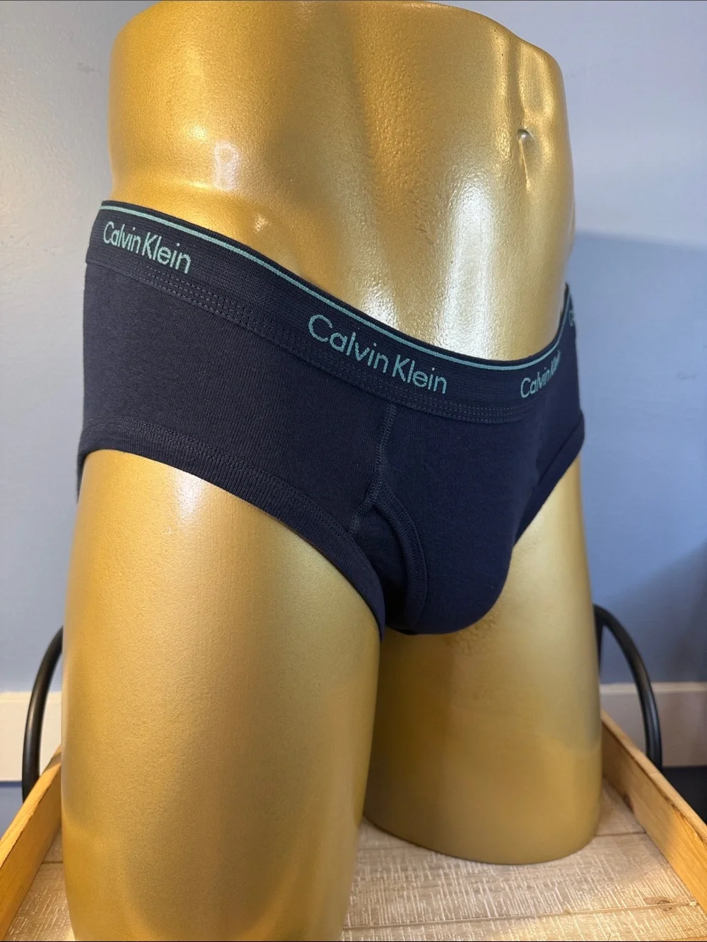Calvin Klein Navy Cotton Briefs Large